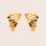 Leaves clip oorbellen verguld