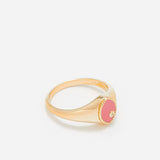 Mini Chevaliere markies ring roze