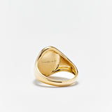 Chevaliere ovale ring met malachite