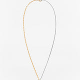 Collier solitaire bicolor