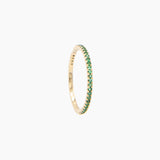 14kt geelgouden ring Mamour met Emerald