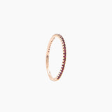 14kt geelgouden ring Lily met robijn