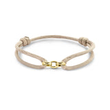 Armband met 14kt geelgouden 3 ringetjes