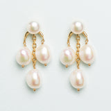 Oorbellen met afneembare parelhanger