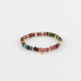 Armband met toermalijn bedels en 14kt geelgouden bedels
