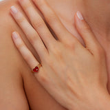 Mini Chevaliere hart ring rood