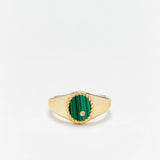 Mini chevaliere ovale ring groen