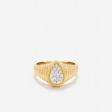 Mini Chevaliere berlingot peer ring diamant