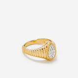 Mini Chevaliere berlingot peer ring diamant