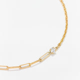Geelgouden armband met diamant large