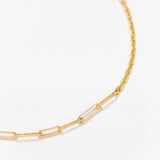 Geelgouden armband met 2 verschillende schakels