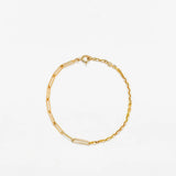 Geelgouden armband met 2 verschillende schakels